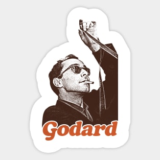 Jean-Luc Godard  † Retro Fan Art Sticker